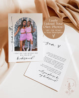 Bridesmaid Photo Card | Will You Be My Bridesmaid | Photo Bridesmaid Proposal | Modern Minimalist Wedding | Boho Arch Bridesmaid Proposal M9