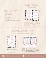 Disco Cowgirl Bachelorette Party Invite | Nashville Bachelorette | Cowgirl Bachelorette Invite & Itinerary | Let's Get Nashty Template | D2