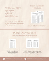 The Wedding Shoe Game | Fun Couple Game | Boho Bridal Shower Game | Couples Wedding Shower Game | His or Her Trivia | Editable Template | M9