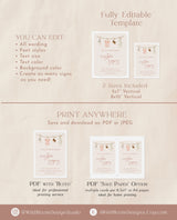 Baby Shower Custom Signs | Modern Shower Sign | Blush Pink Baby Shower Sign | Girl Baby Shower Signs | Editable Template | C2