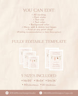 Girl Baby Shower Welcome Sign | Boho Baby Shower | Baby Clothes Shower | Baby Girl Shower | Baby Shower Welcome Sign | Editable Template C2