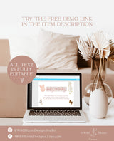 Books for Baby Card | Boho Book Request Insert | Modern Minimalist Baby Shower | Beige Baby Shower | Boho Baby Shower | Editable Template C2