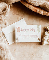 Books for Baby Card | Boho Book Request Insert | Modern Minimalist Baby Shower | Beige Baby Shower | Boho Baby Shower | Editable Template C2