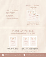 Baby Shower Favors Sign | Girl Baby Shower | Favors Sign | Boho Baby Shower Sign | Pink Baby Shower | Editable Template | C2