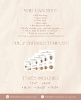 Signature Drinks Sign Template | Pet Signature Cocktail Sign | Minimalist Wedding Bar Menu | His and Hers Bar Sign | Editable Template | M9