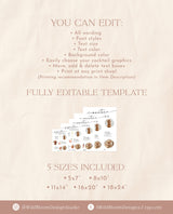 Signature Drinks Sign Template | Pet Signature Cocktail Sign | Minimalist Wedding Bar Menu | His and Hers Bar Sign | Editable Template | M9