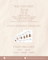 Signature Drinks Sign Template | Pet Signature Cocktail Sign | Minimalist Wedding Bar Menu | His and Hers Bar Sign | Editable Template | M9