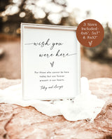 In Loving Memory Sign Template | Minimalist Wedding Memorial Sign | Until We Meet Again | Forever in Our Hearts | Memory Table Sign | M9