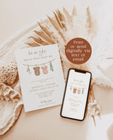 Gender Reveal Invitation Template | Minimalist Gender Reveal Party Invite | Modern Gender Neutral Reveal Invite | Editable Template | C2