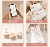 Boho Baby Shower Bundle | Girl Baby Shower Bundle | Pink Girl Baby Shower | Clothes Baby Shower | Baby Shower Bundle | Editable Template, C2