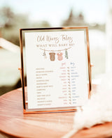 Old Wives Tale Sign Template | Gender Reveal Sign | Minimalist Gender Reveal Game | Gender Neutral Game | Fun Gender Reveal Game Sign | C2