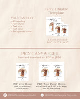 Open Bar Sign Template | Modern Minimalist Wedding Sign | Pet Photo Drink Sign | Dog Drink Sign | Wedding Bar Sign | Editable Template | M9