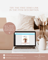 Open Bar Sign Template | Modern Minimalist Wedding Sign | Pet Photo Drink Sign | Dog Drink Sign | Wedding Bar Sign | Editable Template | M9