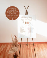 Old Wives Tale Sign Template | Gender Reveal Sign | Minimalist Gender Reveal Game | Gender Neutral Game | Fun Gender Reveal Game Sign | C2