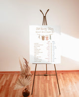 Old Wives Tale Sign Template | Gender Reveal Sign | Minimalist Gender Reveal Game | Gender Neutral Game | Fun Gender Reveal Game Sign | C2