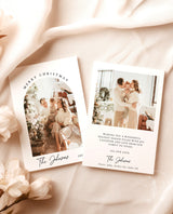 Photo Christmas Card Template | Minimalist Christmas Card | Arch Photo Merry Christmas Card | Boho Holiday Card | Editable Template M9