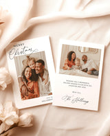 Photo Christmas Card Template | Arch Christmas Card | Boho Holiday Card | Minimalist Christmas Card | Merry Christmas | Editable Template M7