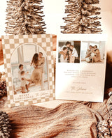 Photo Christmas Card Template | Minimalist Christmas Card | Arch Christmas Card | Boho Holiday Card | Merry Christmas | Editable Template C4