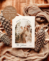 Photo Christmas Card Template | Minimalist Christmas Card | Arch Photo Merry Christmas Card | Boho Holiday Card | Editable Template M9