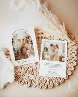 Photo Christmas Card Template | Minimalist Christmas Card | Arch Photo Merry Christmas Card | Boho Holiday Card | Editable Template M9