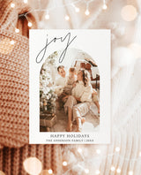 Photo Christmas Card Template | Boho Holiday Card | Minimalist Christmas Card | Arch Christmas Card | Merry Christmas | Editable Template M9