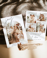 Photo Christmas Card Template | Boho Holiday Card | Minimalist Christmas Card | Arch Christmas Card | Merry Christmas | Editable Template M9