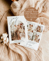 Photo Christmas Card Template | Boho Holiday Card | Minimalist Christmas Card | Arch Christmas Card | Merry Christmas | Editable Template M9