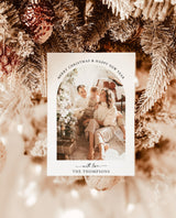 Photo Christmas Card Template | Arch Photo | Modern Photo Holiday Card | Minimalist Christmas Card | Merry Christmas | Editable Template M9