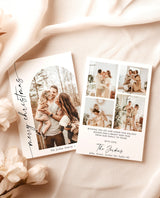 Photo Christmas Card Template | Boho Holiday Card | Minimalist Christmas Card | Arch Christmas Card | Merry Christmas | Editable Template M9