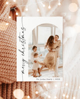 Photo Christmas Card Template | Boho Holiday Card | Minimalist Christmas Card | Arch Christmas Card | Merry Christmas | Editable Template M9