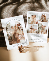 Photo Christmas Card Template | Boho Holiday Card | Minimalist Christmas Card | Arch Christmas Card | Merry Christmas | Editable Template M9