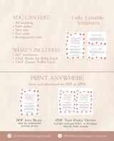 Strawberry Baby Shower Invitation Template | Berry Sweet Baby on the Way Invite | Girl Baby Shower | Gender Neutral | Editable Template | B7