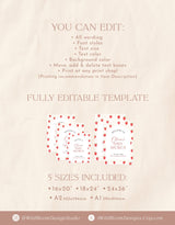 Strawberry Baby Shower Welcome Sign Berry Sweet Baby on the Way Girl Baby Shower Gender Neutral Welcome Sign Editable Template | B7