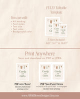 Cards and Gifts Sign Template | Baby Shower Cards and Gifts | Boy Baby Shower | Gender Neutral Sage Green Baby | Baby Shower Gift Sign | C5