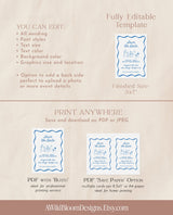 Save the Date Template | Wavy Hand Drawn Save the Date | Retro Save the Date | Modern Colorful Save the Date Cards | Editable Template, H1