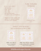 Save the Date Template | Wavy Hand Drawn Save the Date | Retro Save the Date | Modern Colorful Save the Date Cards | Editable Template, H1