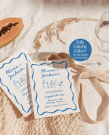 Handwritten Wedding Invite Template | Wavy Border Invite | Colorful Wedding Invite | Funky Whimsical Wedding | Illustration Invite H1