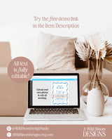 Save the Date Template | Wavy Hand Drawn Save the Date | Colorful Retro Save the Date | Photo Save the Dates | Editable Template, H1