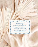 Bridesmaid Proposal Card Template | Will You Be My Bridesmaid | Colorful Bridesmaid Proposal | Wavy Border | Retro Proposal Cards H1