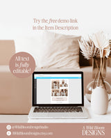 Minimalist Wedding Invitation Template | Modern Wedding Invite | Boho Wedding Invitation | Photo Wedding Invitation | Editable Template M9