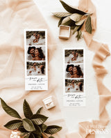Photo Strip Save the Date | Photo Booth Save the Date | Minimalist Save the Date Template | Photo Save the Date Card | Editable Template, M9