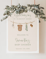 Boy Baby Shower Welcome Sign | Boho Baby Shower | Baby Clothes Shower | Baby Boy Shower | Baby Shower Welcome Sign | Editable Template C5