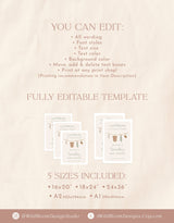 Boy Baby Shower Welcome Sign | Boho Baby Shower | Baby Clothes Shower | Baby Boy Shower | Baby Shower Welcome Sign | Editable Template C5