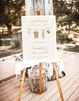 Boy Baby Shower Welcome Sign | Boho Baby Shower | Baby Clothes Shower | Baby Boy Shower | Baby Shower Welcome Sign | Editable Template C5