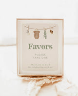 Baby Shower Favors Sign Template | Baby Shower Favors Sign | Boy Baby Shower | Gender Neutral Sage Green Baby | Baby Shower Favors Sign | C5