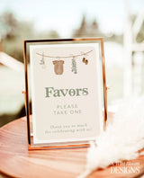 Baby Shower Favors Sign Template | Baby Shower Favors Sign | Boy Baby Shower | Gender Neutral Sage Green Baby | Baby Shower Favors Sign | C5