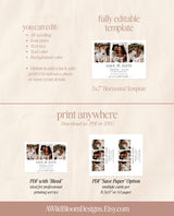 Minimalist Save the Date Template | Photo Save the Date Invite | Simple Save the Date | Boho Save the Date Cards | Editable Template | M9