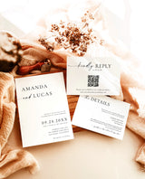 Minimalist Wedding Invitation Template | Modern Wedding Invite | Boho Wedding Invitation | Photo Wedding Invitation | Editable Template M9