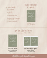 Sage Green Save the Dates | Modern Minimalist Wedding Save the Date | Olive Green Invite | Hand Drawn Handwritten | Editable Template M0