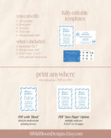 Wedding Invitation Template | Hand Drawn Illustrations | Funky Wedding Invite | Colorful Wedding Invite | Wavy Border | Editable Template H1